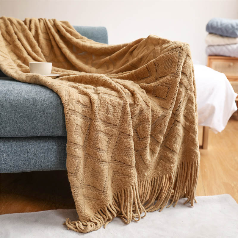Blanket for Beds Nordic Knitte - Throw Blanket Chunky Knit 评论和价格