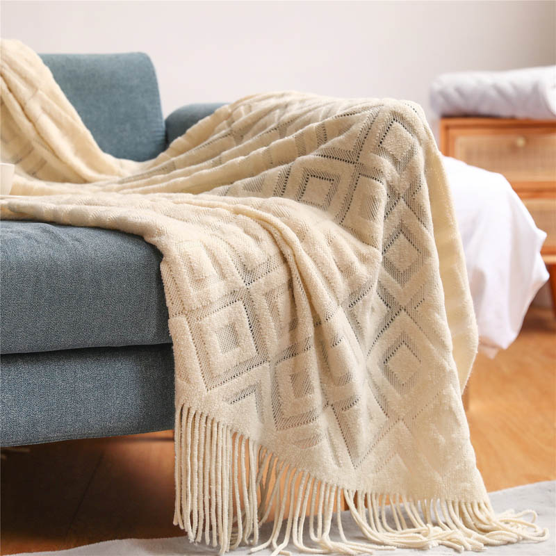 Blanket for Beds Nordic Knitte - Throw Blanket Chunky Knit 评论和价格