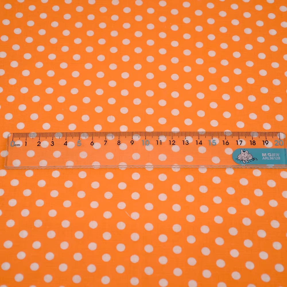 50X150CM White Orange Polka Do - Home Textiles Fabric 评论和价格