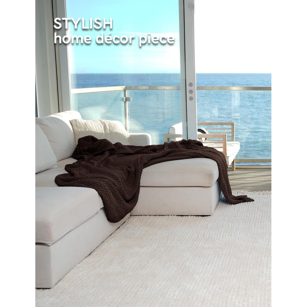 Chunky Cotton Knit Throw Blank - Throw Blanket Chunky Knit 评论和价格