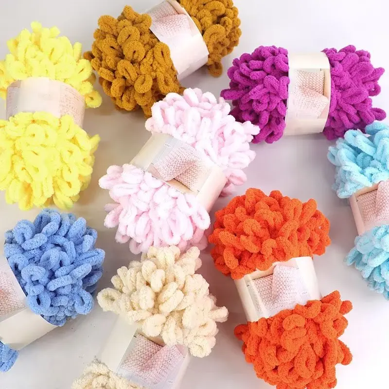 100g/Ball Finger Loop Yarn Thr - Throw Blanket Chunky Knit 评论和价格