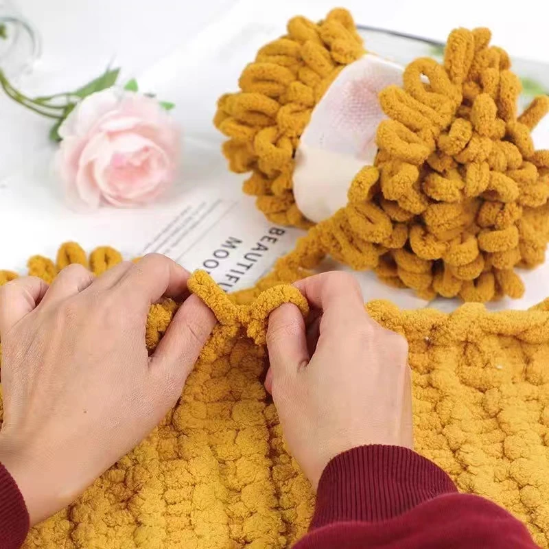 100g/Ball Finger Loop Yarn Thr - Throw Blanket Chunky Knit 评论和价格