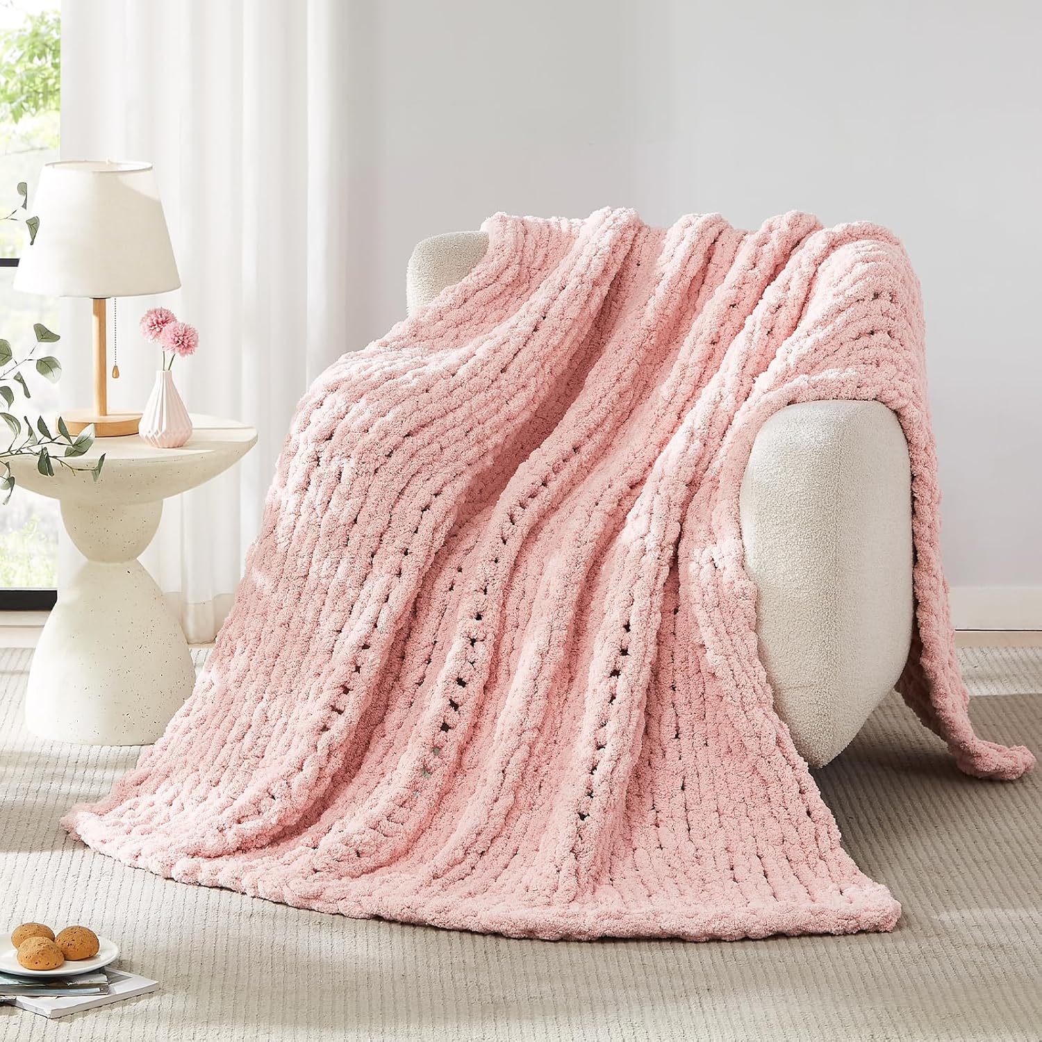 Chunky Knit Blanket Throw Chen - Throw Blanket Chunky Knit 评论和价格