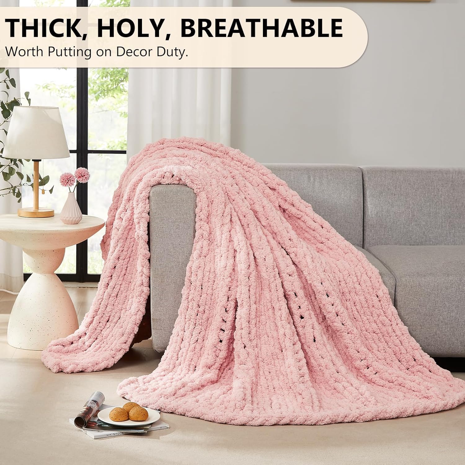 Chunky Knit Blanket Throw Chen - Throw Blanket Chunky Knit 评论和价格
