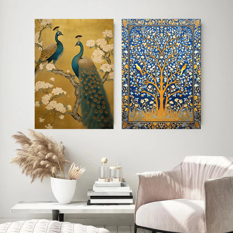 Antique Indian Textile Birds F - Home Textiles And Room Spray 评论和价格