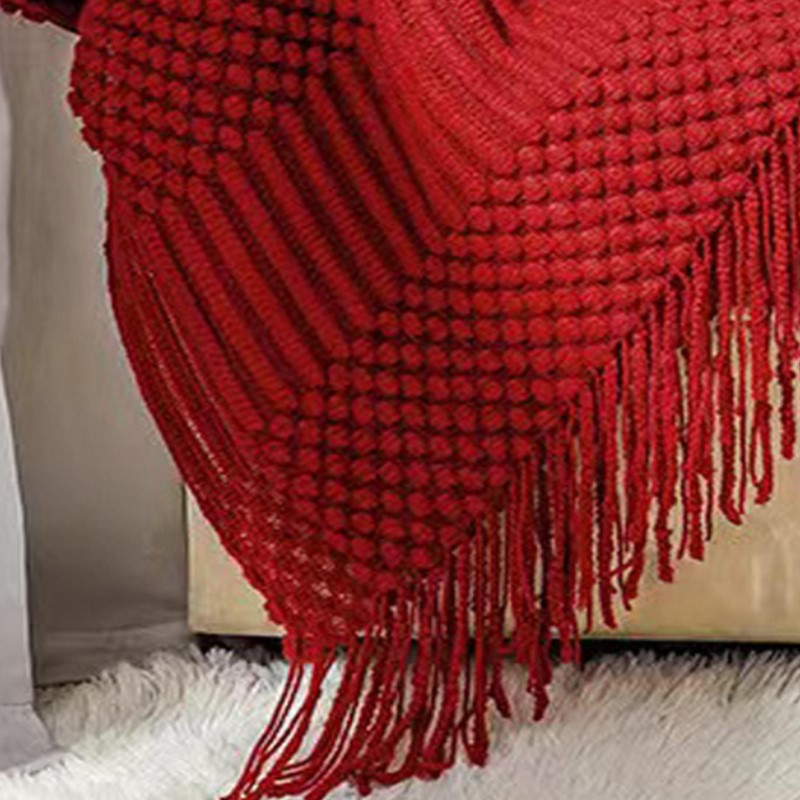 Red Boho Chunky Knitted Throw  - Throw Blanket Chunky Knit 评论和价格