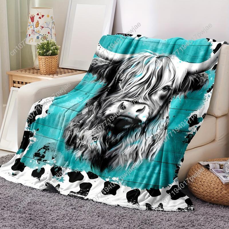 Cozy Soft Highland Cow Flannel - Throw Blanket Chunky Knit 评论和价格