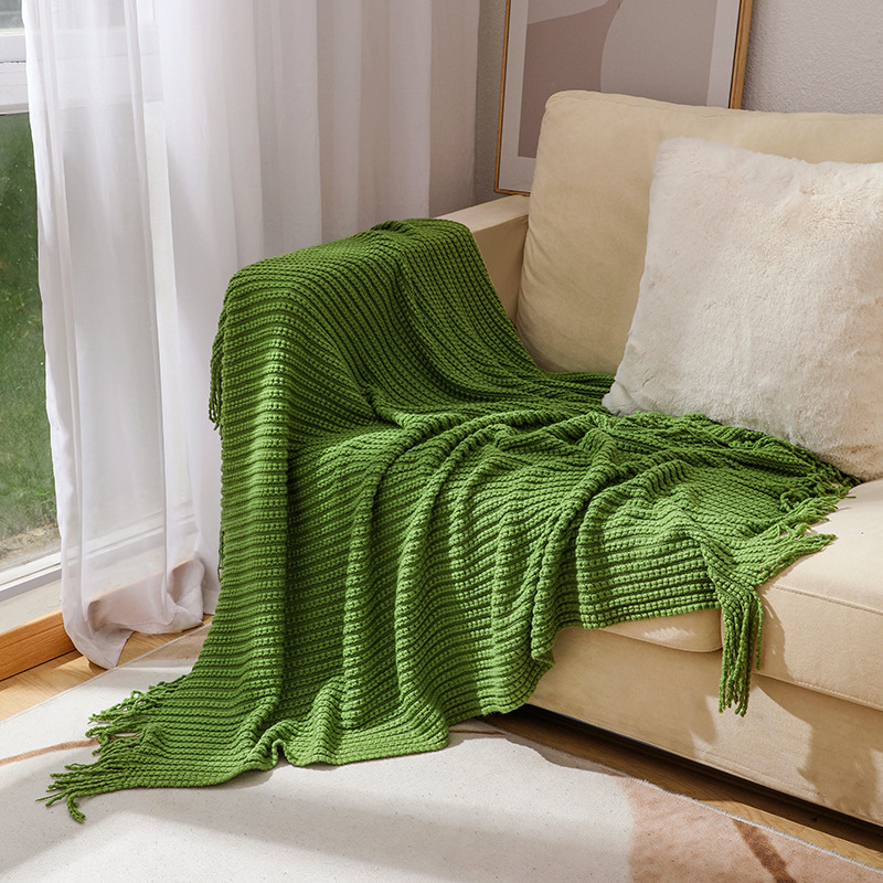 Boho Chunky Waffle Knit Throw  - Throw Blanket Chunky Knit 评论和价格