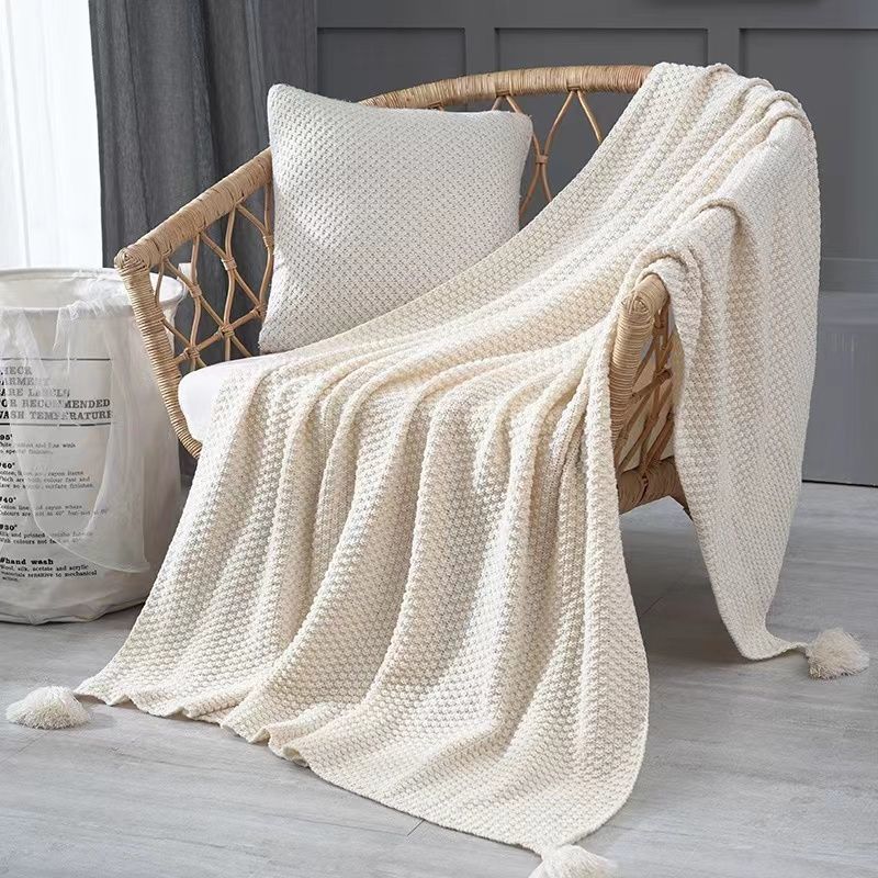 Nordic Blankets for Bed Sofa C - Throw Blanket Chunky Knit 评论和价格
