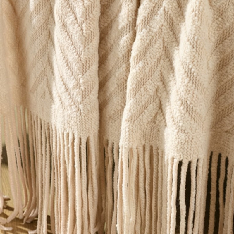 Luxury Chunky Cream Throw Blan - Throw Blanket Chunky Knit 评论和价格