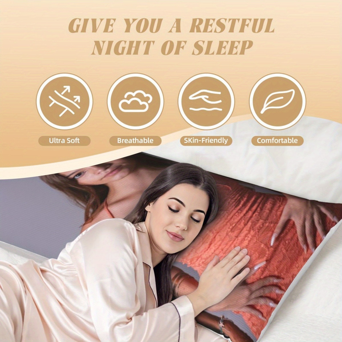 1 Custom Photo Body Pillowcase - Home Textiles Fabric 评论和价格